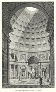 Interior of the Pantheon, Rome by German School