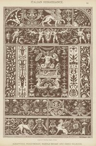Italian Renaissance, Sgraffitos, Wood-Mosaic, Marble-Mosaic and Bas-Reliefs by German School