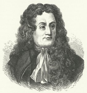 Jean de la Fontaine, French fabulist (engraving) by German School