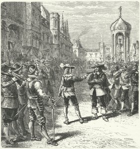 John Lambert preventing the Rump Parliament from sitting by German School