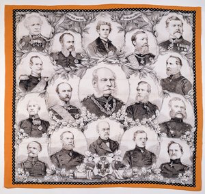 Kaiser Wilhelm I (1797-1888) surrounded by the German Generals, 1870 by German School