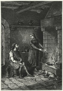 King Alfred and the burned cakes by German School