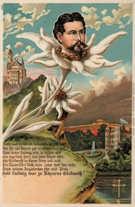 King Ludwig II of Bavaria Depicted as an Edelweiss
