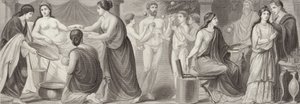 Life in Ancient Rome (engraving) by German School