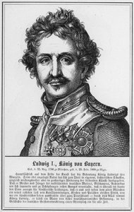 Ludwig I, King of Bavaria (engraving) by German School