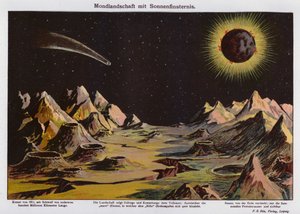 Lunar Landscape, Solar Eclipse and Comet of 1911