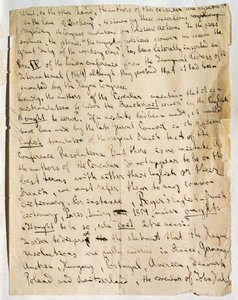 Manuscript page of article by Karl Marx, in International Herald newspaper, published January 25 by German School