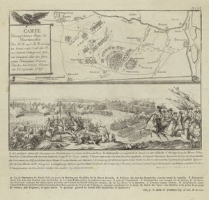 Map and Illustration Showing the Battle of Rymnik