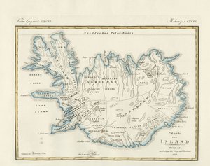 Map of Iceland by German School