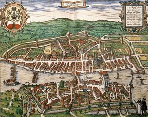 Map of Zurich, 1575