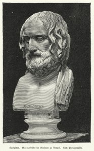 Marble bust of Euripides, Ancient Greek playwright