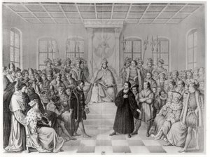 Martin Luther in Front of Charles V at the Diet of Worms, 16th April 1521, from 