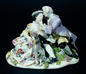 Meeting of Lovers, possibly by Johann Joachim Kandler, c.1735