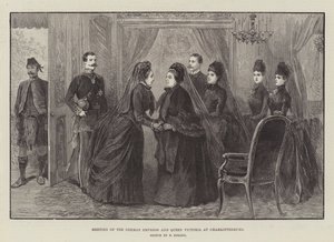 Meeting of the German Empress and Queen Victoria at Charlottenburg by German School
