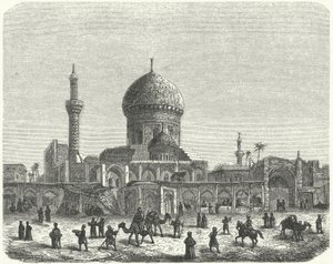 Mosque of Ahmed Khiaga and market square, Baghdad by German School