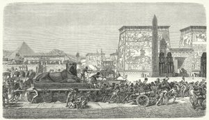 Moving a Statue in Ancient Egypt by German School