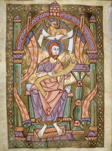 St. Luke the Evangelist, from The Evangeliarium of the Cathedral of Plock, c.1075 by German School
