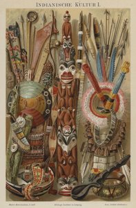 Native American Cultural Artefacts by German School