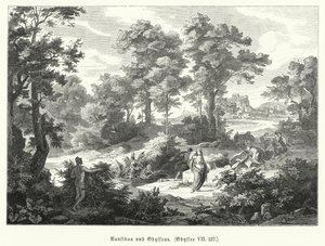 Nausicaa and Odysseus, Scene from Homer
