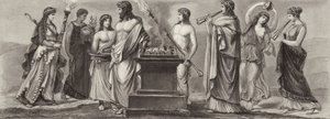 Occupations in Ancient Greece (Illustration for Bilder-Atlas) by German School