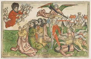 People of Israel Punished for Worshipping False Gods in around 1478, from The Koberger Bible, Nuremberg, 1483 by German School