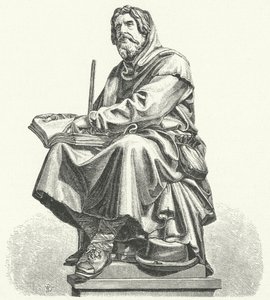 Peter Waldo, founder of the medieval Christian spiritual movement known as the Waldensians (engraving) by German School