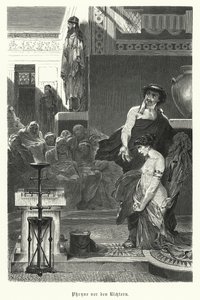 Phryne, Ancient Greek Courtesan, on Trial for Impiety, 4th Century BC by German School
