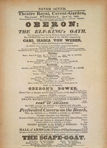 Playbill of the first performance of 