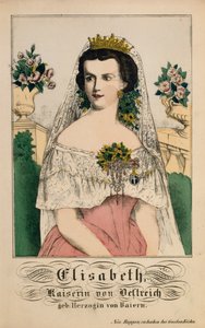 Portrait of Elizabeth of Bavaria, Empress of Austria, from Neuruppiner Bilderbogen, 1860