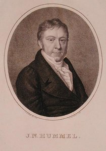 Portrait of Johann Nepomuk Hummel, Engraved by F. Fleischmann by German School
