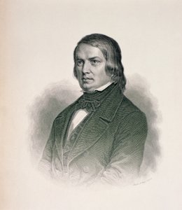 Portrait of Robert Schumann (1810-56) by German School
