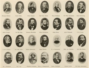 Portraits of famous Germans from Ritter vom Deutschen Geiste by German School
