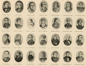 Portraits of Famous Germans from Ritter vom Deutschen Geiste by German School