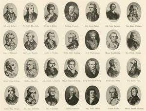 Portraits of Famous Germans from Ritter vom Deutschen Geiste by German School