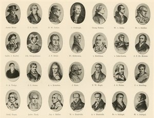 Portraits of Famous Germans from Ritter vom Deutschen Geiste by German School