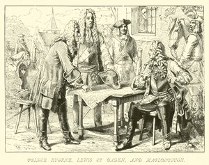 Prince Eugene, Lewis of Baden, and Marlborough by German School
