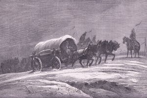 Prussian field post in the snow, Cassells History of the War between France and Germany published by Cassell and Company Limited, c.1890