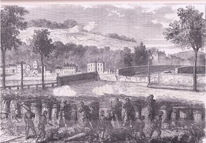 Prussian redoubt commanding the bridge of Sevres, Cassells History of the War between France and Germany published by Cassell and Company Limited, c.1890 by German School
