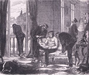 Prussians in occupation of a villa near Paris by German School
