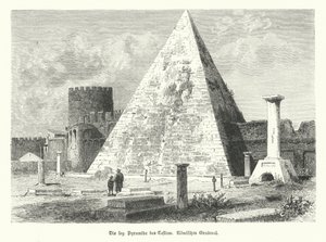 Pyramid of Cestius, tomb of Gaius Cestius, Rome, built in c12 BC