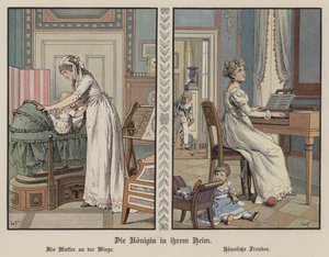 Queen Louise of Prussia at Home by German School