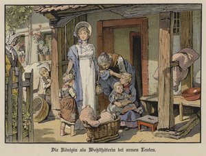 Queen Louise of Prussia, benefactress to the poor by German School