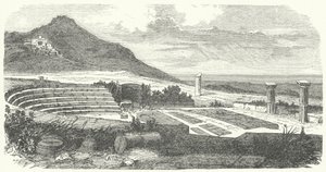 Remains of the ancient Roman theatre at Tusculum by German School