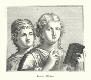 Roman girls by German School