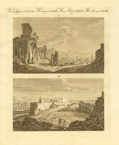 Ruins of the old town Sagunto in Spain