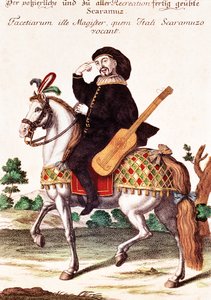 Scaramouche on Horseback by German School