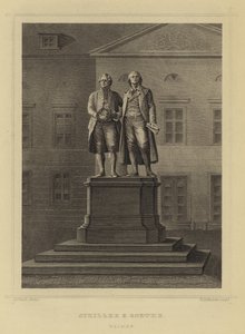 Schiller and Goethe, Weimar by German School