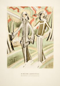 Beautiful Autumn Day, outfits by Mossner, from Styl, pub.1922