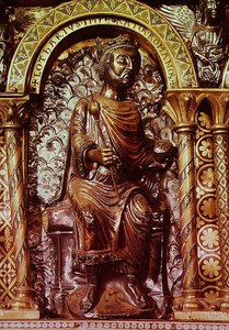 Shrine of Emperor Charlemagne (742-814), (detail) by German School