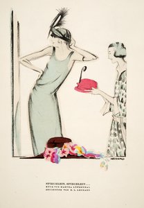 Mirror, Mirror..., hats by Martha Lowenthal, from Styl, pub.1922